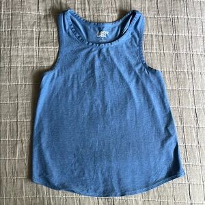 Lands' End Girls active Blue Tank Top; like new! Size M, 10-12 - cute Y back